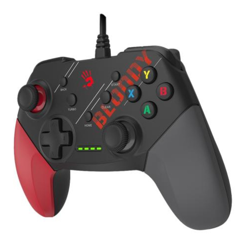 Геймпад Bloody GP30, Black/Red/Grey, USB, для ПК / PS3 / Switch / Android, подвійна вібрація, 1.8 м