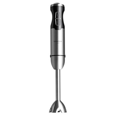 Блендер Liberton LHB-0309, Black, 1000W, занурювальній, плавне регулювання швидкості, вінчик, насадка для пюре, мірний стакан, подрібнювач, чопер, гаки, насадка-міксер