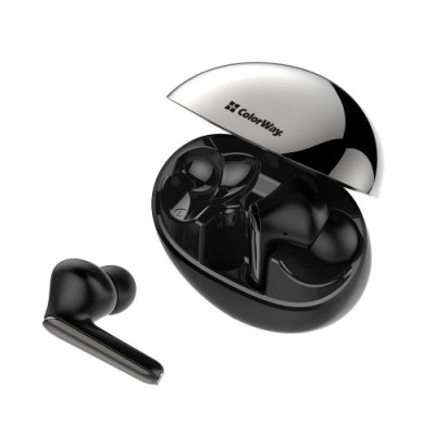 Навушники бездротові ColorWay Earbuds TWS 3, Black, Bluetooth 5.3, мікрофон, динаміки 10 мм, сенсорне керування, об'ємне звучання, кейс для заряджання, 35 mAh / 350 mAh, Type-C (CW-TWS3BK)