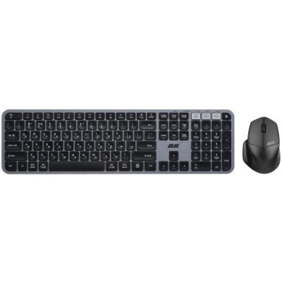 Комплект бездротовий 2E MK440, Black, Bluetooth / USB 2.4GHz, до 10 м, 1600 dpi, 1xAA/1xAAA (2E-MK440WBGR_UA)