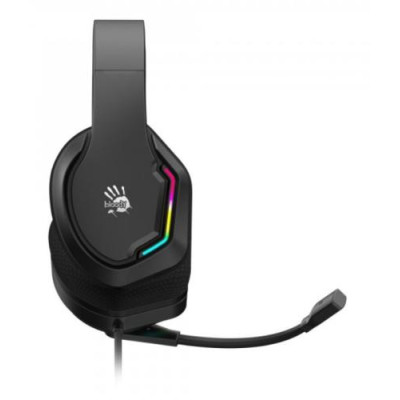 Навушники Bloody G260 Black ігрові, мікрофон, 7.1 віртуальний звук, підсвічування 7 кольорів, USB