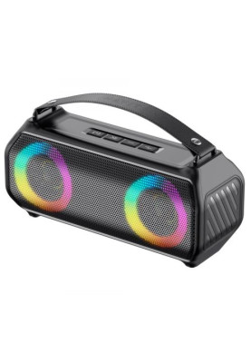 Портативна колонка Havit HV-SK888BT, Black, 10 Вт, Bluetooth, RGB підсвічування, USB, microSD, AUX, Type-C, 1800 mAh
