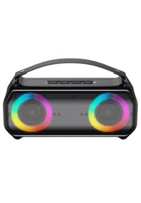 Портативна колонка Havit HV-SK888BT, Black, 10 Вт, Bluetooth, RGB підсвічування, USB, microSD, AUX, Type-C, 1800 mAh