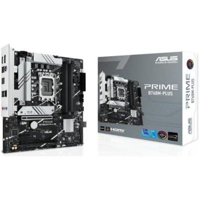 Материнська плата LGA1700, Asus PRIME B760M-PLUS, B760, 4xDDR5, Int.Video(CPU), 4xSATA3, 2xM.2, 2xPCI-E 4.0 x16, 1xPCI-E 4.0 x1, Realtek 7.1, Realtek 2.5Gb, 4xUSB3.2/7xUSB2.0, HDMI/DP, MicroATX