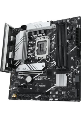 Материнська плата LGA1700, Asus PRIME B760M-PLUS, B760, 4xDDR5, Int.Video(CPU), 4xSATA3, 2xM.2, 2xPCI-E 4.0 x16, 1xPCI-E 4.0 x1, Realtek 7.1, Realtek 2.5Gb, 4xUSB3.2/7xUSB2.0, HDMI/DP, MicroATX