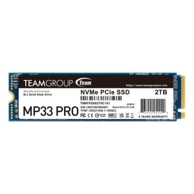 Твердотільний накопичувач SSD 2Tb, Team MP33 Pro, PCI-E 3.0 x4, M.2 2280, 3D TLC, 3500/3000 МБ/с (TM8FPD002T0C101)