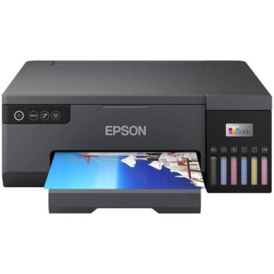 Принтер струменевий кольоровий A4 Epson EcoTank L8050, Black, 6-колірний, WiFi, 5760х1440 dpi, до 22/22 стор/хв, USB, вбудоване СБПЧ, чорнило Epson 108 (C11CK37403)