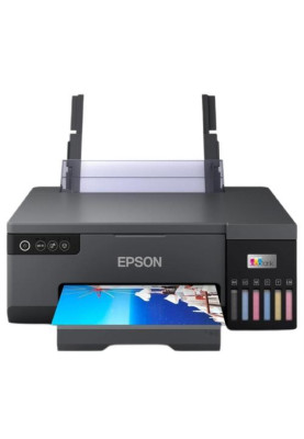 Принтер струменевий кольоровий A4 Epson EcoTank L8050, Black, 6-колірний, WiFi, 5760х1440 dpi, до 22/22 стор/хв, USB, вбудоване СБПЧ, чорнило Epson 108 (C11CK37403)