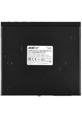 Комутатор 2E PowerLink SP401F, Black, некерований, 4xFE PoE 10/100M, 1xFE Uplink 10/100M, 55 Вт, автовизначення полярності (2E-SP401F-2)