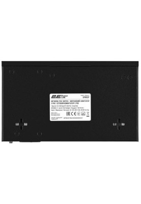 Комутатор 2E PowerLink SP802F, Black, некерований, 8xFE PoE 10/100M, 2xFE Uplink 10/100M, 150 Вт, автовизначення полярності (2E-SP802F-2)