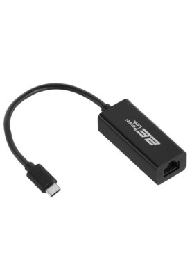 Мережевий адаптер USB Type-C - Ethernet, 10/100/1000 Мбіт/сек, 2E U2085T, Black, чіпсет RTL8153 (2E-U2085T)