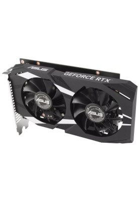 Відеокарта GeForce RTX 3050, Asus, DUAL OC, 6Gb GDDR6, 96-bit, DVI-D/HDMI/DP, 1537/14000 MHz (DUAL-RTX3050-O6G)