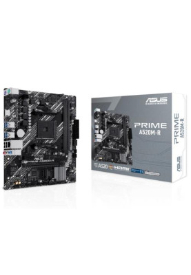 Мат.плата AM4 (A520) Asus PRIME A520M-R, A520, 2xDDR4, Int.Video(CPU), 4xSATA3, 1xM.2, 1xPCI-E 3.0 x16, 1xPCI-E 3.0 x1, ALC887, RTL8111H, 6xUSB3.2/4xUSB2.0, HDMI, MicroATX