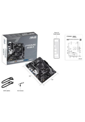 Мат.плата AM4 (A520) Asus PRIME A520M-R, A520, 2xDDR4, Int.Video(CPU), 4xSATA3, 1xM.2, 1xPCI-E 3.0 x16, 1xPCI-E 3.0 x1, ALC887, RTL8111H, 6xUSB3.2/4xUSB2.0, HDMI, MicroATX