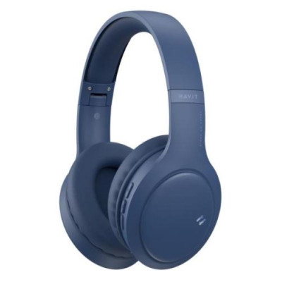 Навушники бездротові Havit H633BT, Blue, Bluetooth 5.1, мікрофон, динаміки 40 мм, Type-C, 350 mAh (HV-H633BT)