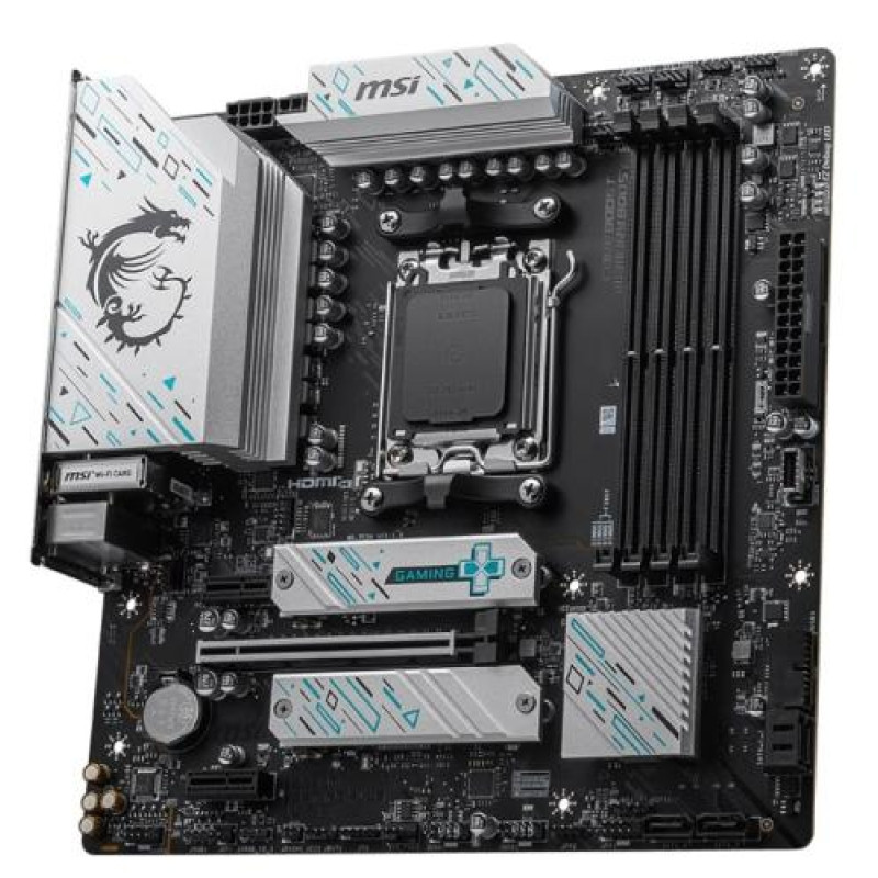Материнська плата AM5 MSI B650M GAMING PLUS WIFI, B650, 4xDDR5, Int.Video (CPU), 4xSATA3, 2xM.2, 1xPCI-E 4.0 x16, 2xPCI-E 3.0 x1, ALC897, RTL8125BG, WiFi 6E, Bluetooth 5.3, 11xUSB3.2/4xUSB2.0, HDMI/DP, MicroATX