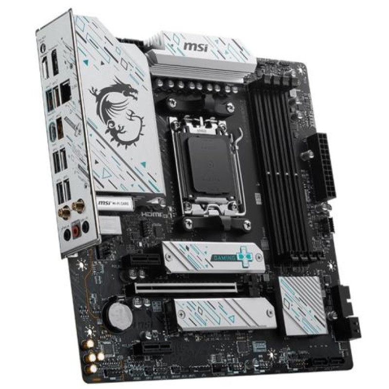 Материнська плата AM5 MSI B650M GAMING PLUS WIFI, B650, 4xDDR5, Int.Video (CPU), 4xSATA3, 2xM.2, 1xPCI-E 4.0 x16, 2xPCI-E 3.0 x1, ALC897, RTL8125BG, WiFi 6E, Bluetooth 5.3, 11xUSB3.2/4xUSB2.0, HDMI/DP, MicroATX