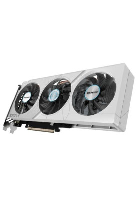 Відеокарта GeForce RTX 4060, Gigabyte, EAGLE OC ICE (White Edition), 8Gb GDDR6, 128-bit, 2xHDMI/2xDP, 2505/17000 MHz, 8-pin (GV-N4060EAGLEOC ICE-8GD)