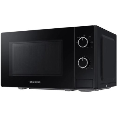 Мікрохвильова піч Samsung MS20A3010AL/UA, Black, 700W, 20л, звичайна (соло), 5 рівнів потужності, керування механічне, відкриття дверцят кнопкове