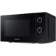 Мікрохвильова піч Samsung MS20A3010AL/UA, Black, 700W, 20л, звичайна (соло), 5 рівнів потужності, керування механічне, відкривання дверцят кнопкове