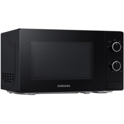 Мікрохвильова піч Samsung MS20A3010AL/UA, Black, 700W, 20л, звичайна (соло), 5 рівнів потужності, керування механічне, відкриття дверцят кнопкове