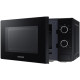 Мікрохвильова піч Samsung MS20A3010AL/UA, Black, 700W, 20л, звичайна (соло), 5 рівнів потужності, керування механічне, відкривання дверцят кнопкове