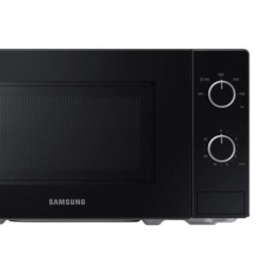 Мікрохвильова піч Samsung MS20A3010AL/UA, Black, 700W, 20л, звичайна (соло), 5 рівнів потужності, керування механічне, відкриття дверцят кнопкове