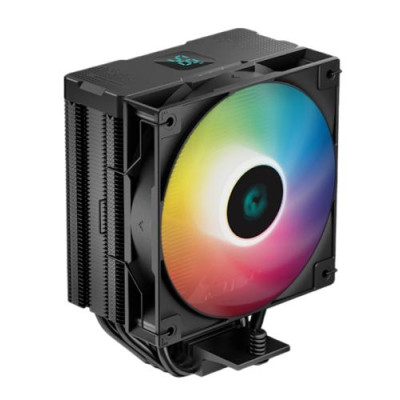 Кулер для процесора Deepcool AG400 DIGITAL ARGB, Black, алюміній/мідь, 1x120 мм ARGB, для Intel 1700/1200/115x, AMD AMx/FMx, цифровий екран, висота 153 мм (R-AG400-BKADMN-G-1)