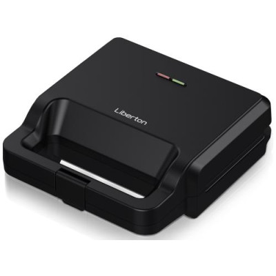 Мультимейкер Liberton LSM-5105, Black, 800W, 4в1 гриль, трикутні сендвічі 4шт, бельгійські вафлі 2шт, горішки 12шт, антипригарне покриття, індикатор живлення та готовності, автоматичний контроль температури