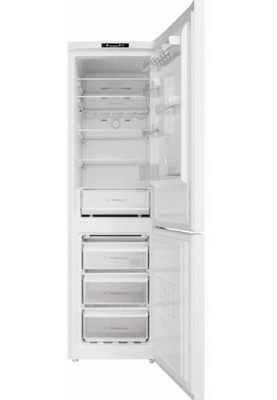Холодильник Indesit INFC9 TI22W, White, двокамерний, ниж. мор. камера, No Frost, інвертор, загальний об'єм 367L, корисний об'єм 263L/104L, електронне керування, LED індикація, зона свіжості, A++, 202.7x59.6x67.8см