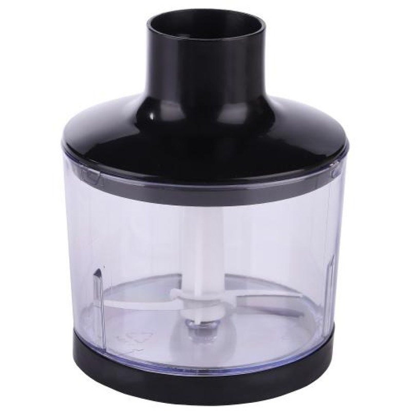 Блендер Edler EDHB-1251, Black/Steel, 500W, занурювальний, 2 швидкості з плавним регулюванням, мірний стакан 600мл, подрібнювач 500мл, вінчик для збивання, нога та леза з нержавіючої сталі