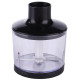 Блендер Edler EDHB-1251, Black/Steel, 500W, занурювальний, 2 швидкості з плавним регулюванням, мірний стакан 600мл, подрібнювач 500мл, вінчик для збивання, нога та леза з нержавіючої сталі