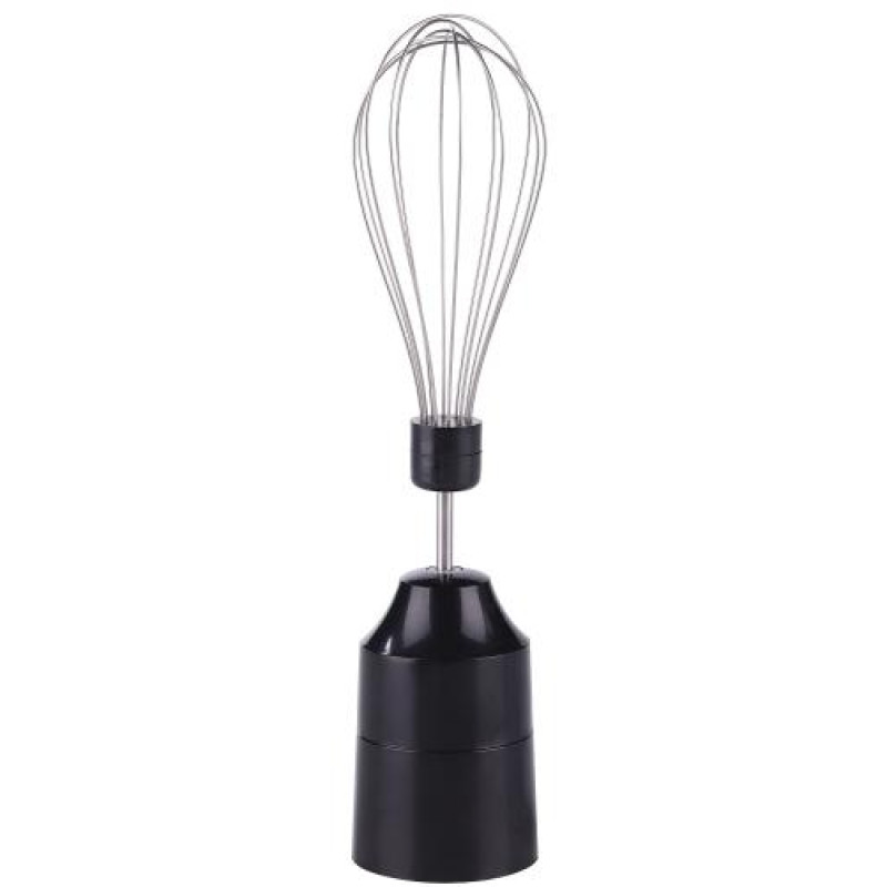 Блендер Edler EDHB-1251, Black/Steel, 500W, занурювальний, 2 швидкості з плавним регулюванням, мірний стакан 600мл, подрібнювач 500мл, вінчик для збивання, нога та леза з нержавіючої сталі