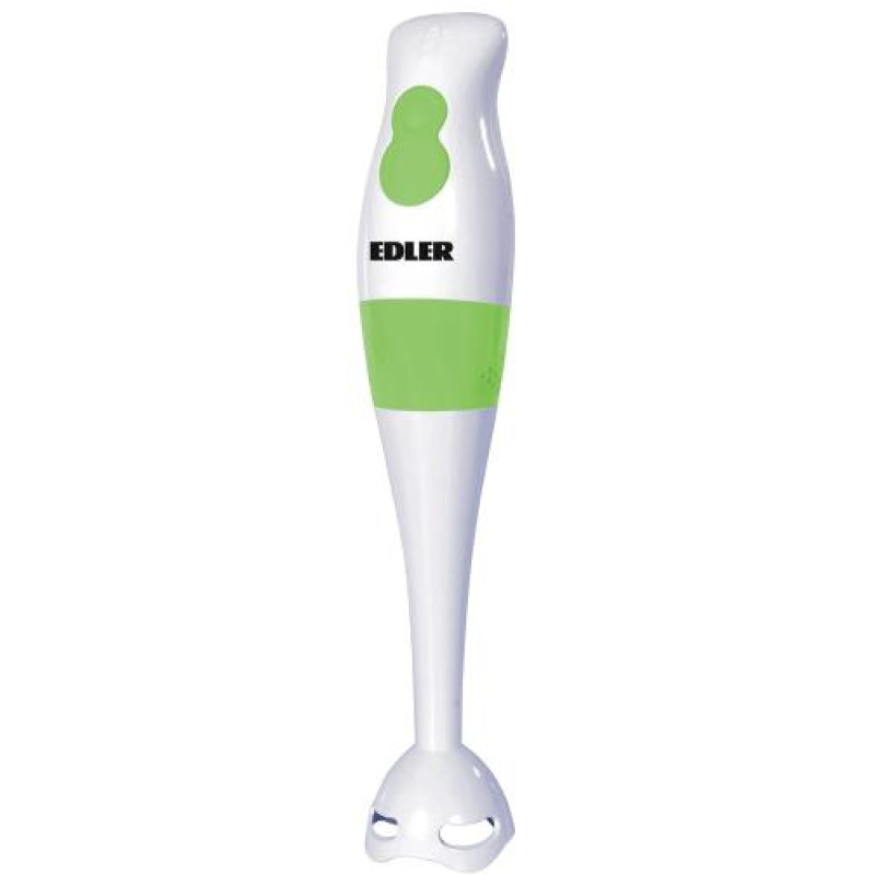 Блендер Edler EDHB-1630, White/Green, 250W, занурювальний, 2 швидкості, мірний стакан 600мл, подрібнювач 500мл, вінчик для збивання, нога пластикова