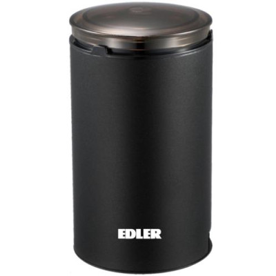 Кавомолка Edler EDCG-3010, Black, 150W, 50 г, корпус алюмінієвий, ніж та чаша з нержавіючої сталі,протиковзці ніжки, в комплекті щіточка