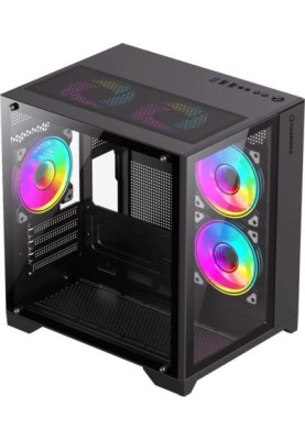 Корпус GameMax Infinity Mini Black, без БЖ, Mini Tower, Micro ATX / Mini ITX, 1хUSB 3.0, 2хUSB 2.0, 358х275х373 мм, 3.6кг
