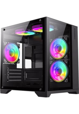 Корпус GameMax Infinity Mini Black, без БЖ, Mini Tower, Micro ATX / Mini ITX, 1хUSB 3.0, 2хUSB 2.0, 358х275х373 мм, 3.6кг