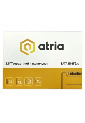 Твердотільний накопичувач SSD 256Gb, Atria XT200, SATA3, 2.5", 3D TLC, 550/455 МБ/с (ATSATXT200/256)