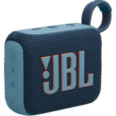 Колонка портативна 1.0 JBL Go 4 Blue, 4.2 Bт, Bluetooth, живлення від акумулятора, IPX7 водонепроникна (JBLGO4BLU)