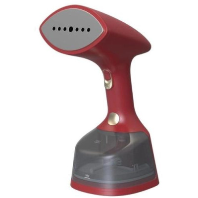 Відпарювач Monte MT-1578, Red, 2000W, 2 режими работи, паровий удар 25г/хв, постійна пара, об'єм бака для води 300мл, в комплекті насадка-сіточка та насадка-щітка, антикрапля, захист від утворення накипу