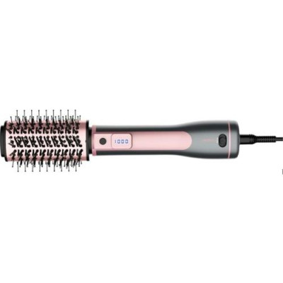 Фен-щітка Ardesto HD-CR300PT, Grey/Pink, 1200W, 2 швидкості, 2 режими, іонізація, концентратор, гофре, для висушування волосся 2шт, для сушіння та надання об'єму, фен-щітка для завивки, функція "Cool Shot", захист від перегріву, дисплей