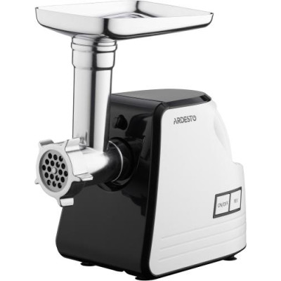 М'ясорубка Ardesto MGA-2300W, White/Black, 2300Вт, 4 диски, соковижималка для томатів та ягід, насадки домашніх ковбасок та кеббе, реверс, 2.2кг/хв