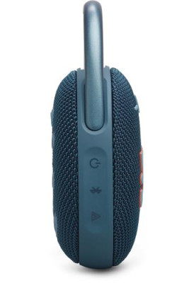 Колонка портативна 1.0 JBL Clip 5 Blue, 7B, Bluetooth, живлення від акумулятора, IP67 водонепроникна
