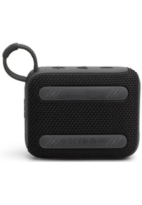 Колонка портативна 1.0 JBL Go 4 Black, 4.2 Bт, Bluetooth, живлення від акумулятора, IPX7 водонепроникна (JBLGO4BLK)