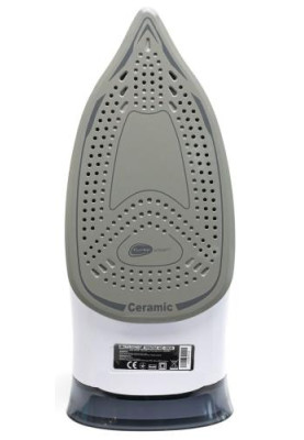 Праска Holmer HIC-2638, White, 2600W, кераміка, паровий удар 130 г/хв, постійна подача пари 40 г/хв, вертикальне відпарювання, очищення від накипу