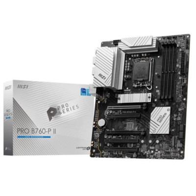 Материнська плата LGA1700, MSI PRO B760-P II, B760, 4xDDR5, Int. 8xUSB3.2/6xUSB2.0, HDMI/DP, ATX
