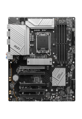 Материнська плата LGA1700, MSI PRO B760-P II, B760, 4xDDR5, Int.Video(CPU), 4xSATA3, 2xM.2, 2xPCI-E 4.0 x16, 3xPCI-E 3.0 x16, ALC897, RTL8125BG, 8xUSB3.2/6xUSB2.0, HDMI/DP, ATX