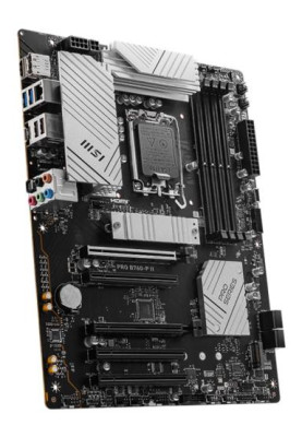 Материнська плата LGA1700, MSI PRO B760-P II, B760, 4xDDR5, Int.Video(CPU), 4xSATA3, 2xM.2, 2xPCI-E 4.0 x16, 3xPCI-E 3.0 x16, ALC897, RTL8125BG, 8xUSB3.2/6xUSB2.0, HDMI/DP, ATX