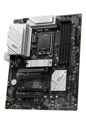 Материнська плата LGA1700, MSI PRO B760-P II, B760, 4xDDR5, Int.Video(CPU), 4xSATA3, 2xM.2, 2xPCI-E 4.0 x16, 3xPCI-E 3.0 x16, ALC897, RTL8125BG, 8xUSB3.2/6xUSB2.0, HDMI/DP, ATX