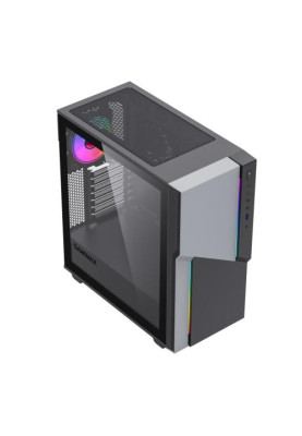 Корпус GameMax ZORRO COC, Black, без БЖ, Midi Tower, E-ATX / ATX / Micro ATX / Mini-ITX, 1xType-C / 1xUSB 3.1, макс. CPU - 170 мм / VGA - 360 мм, 1x120 мм ARGB, бічна панель із загартованого скла